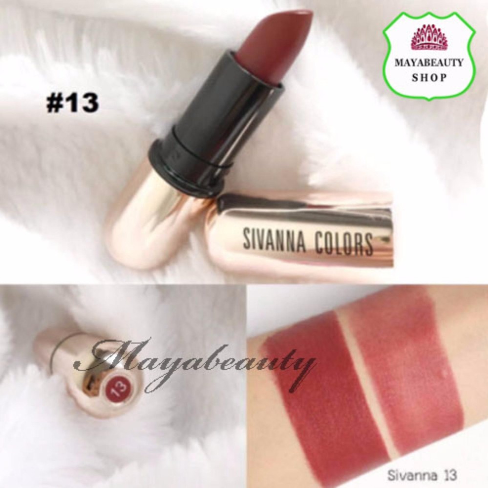 SIVANNA COLORS MATTE STAY LIPSTICK KISS ME #13 ลิปสติกคิสมี เบอร์ 13 SIVANNA COLORS MATTE STAY LIPSTICK KISS ME #13 ลิปสติกคิสมี เบอร์ 13