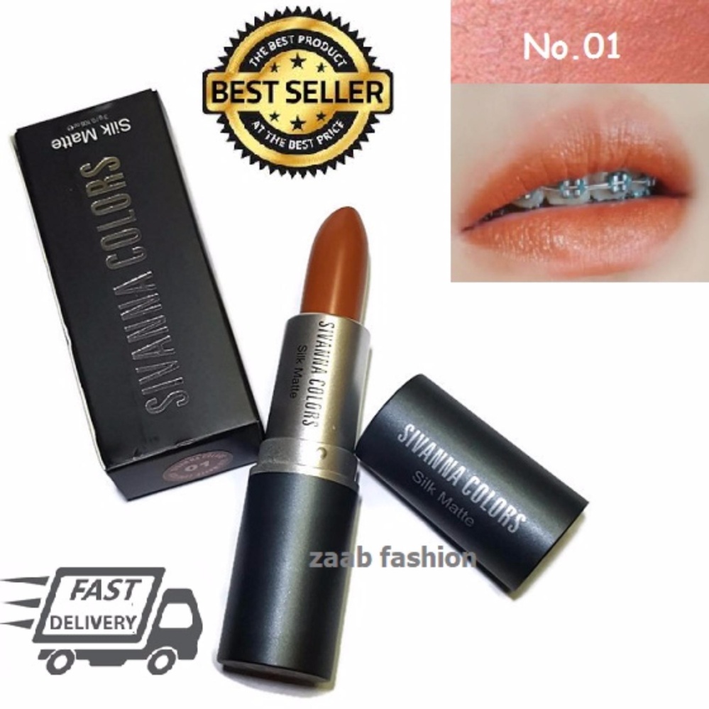 Sivanna Colors lipstick (Zaab Fashion) Silk Matte ลิปสติค ซิเวียน่า รุ่นใหม่ เนื้อแมท ติดทนนาน สีสวย โด่งดังมากในโลก Social คอนเฟิร์มโดย บล็อกเกอร์ชื่อดังมากมาย Sivanna Colors lipstick (Zaab Fashion) Silk Matte ลิปสติค ซิเวียน่า รุ่นใหม่ เนื้อแมท ติดทนนาน สีสวย โด่งดังมากในโลก Social คอนเฟิร์มโดย บล็อกเกอร์ชื่อดังมากมาย