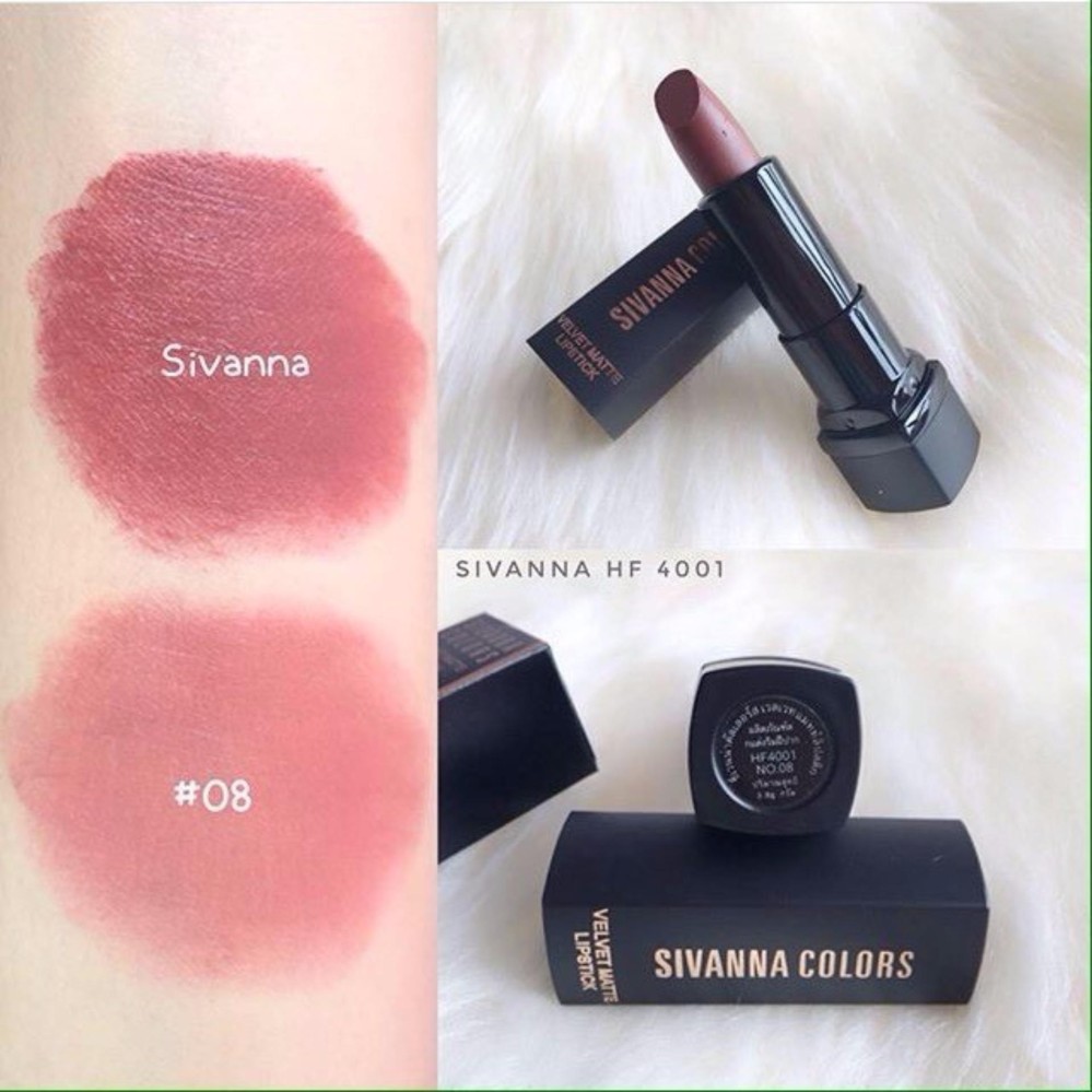 Sivanna Colors Valvet Matte Lipstick HF4001 ลิปสิวันนาเนื้อแมท Sivanna Colors Valvet Matte Lipstick HF4001 ลิปสิวันนาเนื้อแมท