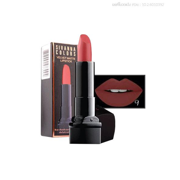 SIVANNA COLORS VELVET MATTE LIPSTICK HF4001 ลิปสติกเนื้อแมทท์ เนื้อนุ่ม ติดทนนาน