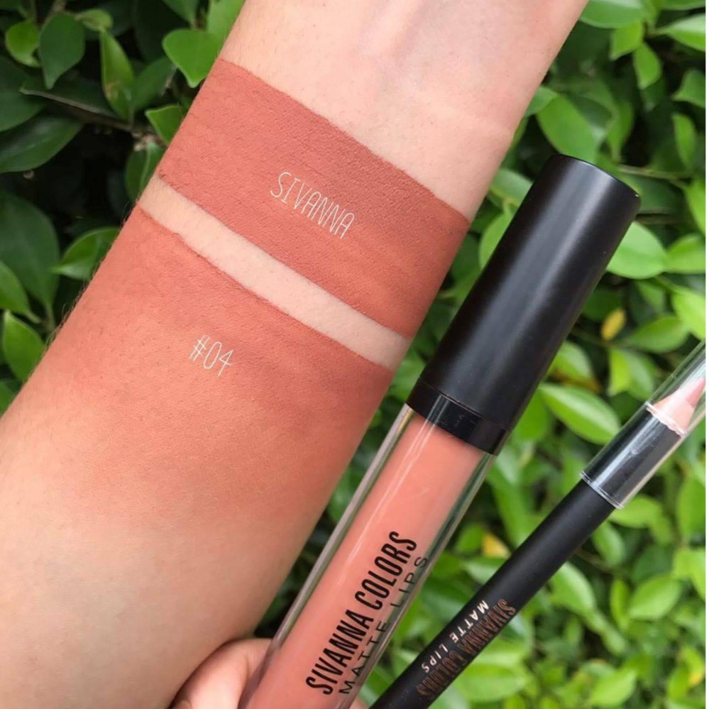 ลิป sivanna matte พร้อมลิปไลเนอร์ #04