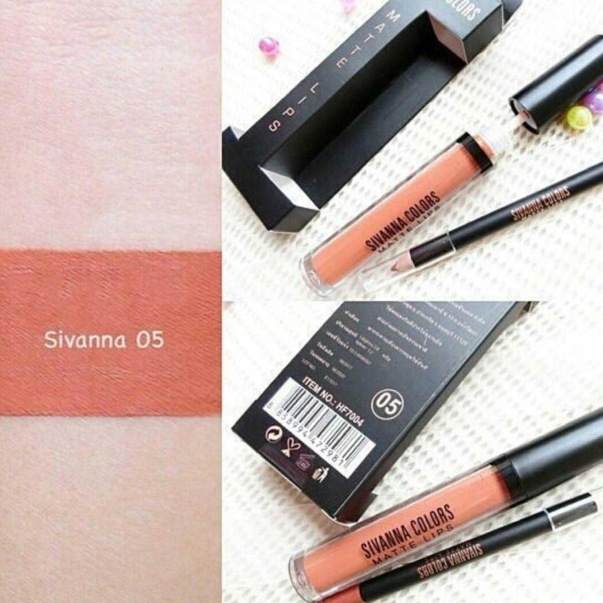 ลิป sivanna matte พร้อมลิปไลเนอร์ #05
