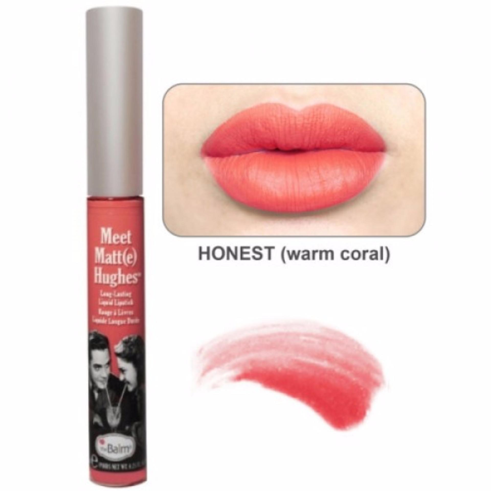 The Balm Meet Matte Hughes Long Lasting Liquid Lipstic สี Honest ส้มนู้ด
