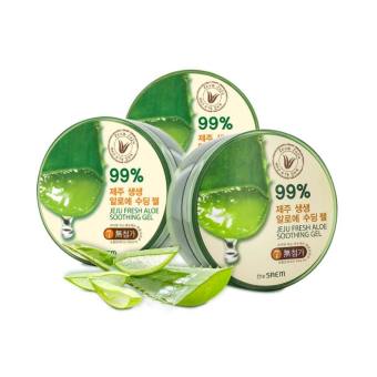 Best of Beauty เจลว่านหางจระเข้ THE SAEM JEJU FRESH ALOE SOOTHING GEL 99% Pack 3 กระปุก Best of Beauty เจลว่านหางจระเข้ THE SAEM JEJU FRESH ALOE SOOTHING GEL 99% Pack 3 กระปุก
