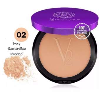 V2 Revolution Wonder Beam Smooth Melting Powder SPF25 PA++ แป้งพัฟ V2 บางเบา ปกปิดดีเยี่ยม #02 ผิวสองสี (11 กรัม x 1 ตลับ)