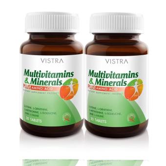 VISTRA Multivitamins & Minerals Amino (30 Tablets) วิสทร้า มัลติวิตามิน มิเนอรัล วิตามินรวม แพ็คคู่ VISTRA Multivitamins & Minerals Amino (30 Tablets) วิสทร้า มัลติวิตามิน มิเนอรัล วิตามินรวม แพ็คคู่