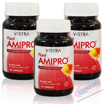 Vistra Plant AmiPro โปรตีน 30 แคปซูล (3ขวด) Vistra Plant AmiPro โปรตีน 30 แคปซูล (3ขวด)