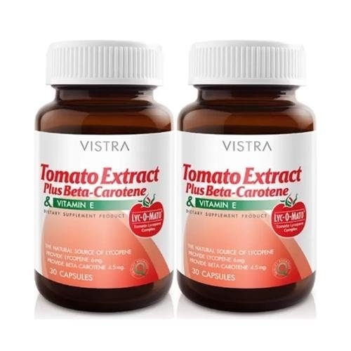 VISTRA Tomato Extract สารสกัดจากมะเขือเทศ 30 แคปซูล (2ขวด)