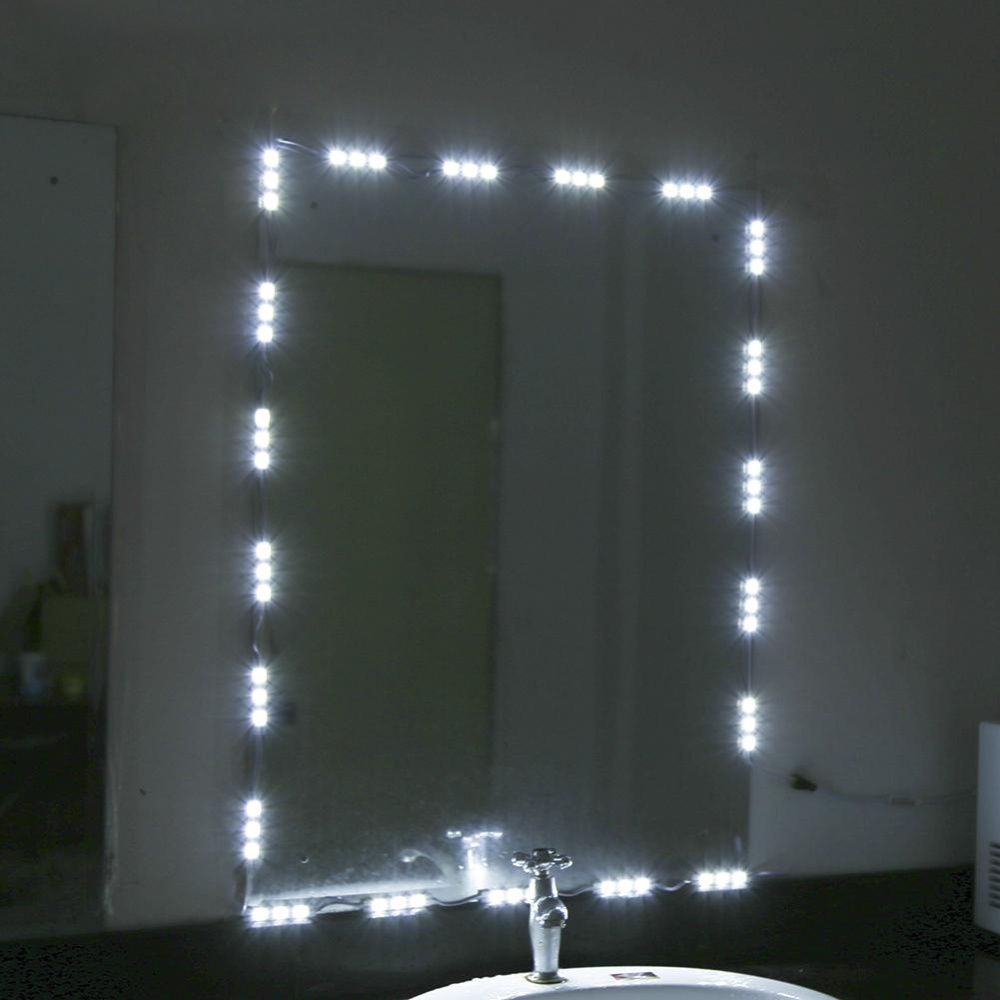 ชุดไฟส่องสว่างสีขาวแต่งหน้าเครื่องสำอางกระจกไฟ DIY กับอำนาจ 10FT - นานาชาติ ชุดไฟส่องสว่างสีขาวแต่งหน้าเครื่องสำอางกระจกไฟ DIY กับอำนาจ 10FT - นานาชาติ