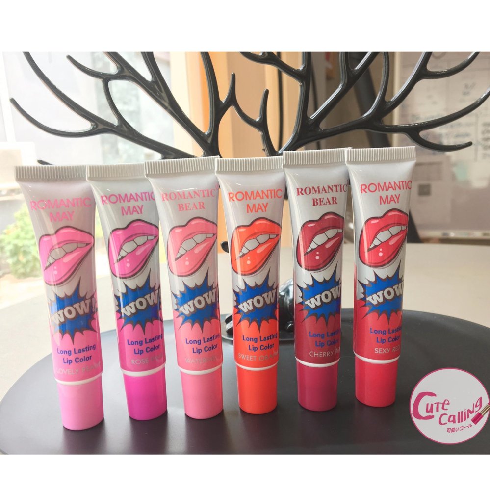 Wow Long Lasting Lip Color ลิปสติก ลิป สักปาก ลิปจูบไม่หลุด (1 set มี 6สี) มีVideoสินค้าจริง Wow Long Lasting Lip Color ลิปสติก ลิป สักปาก ลิปจูบไม่หลุด (1 set มี 6สี) มีVideoสินค้าจริง
