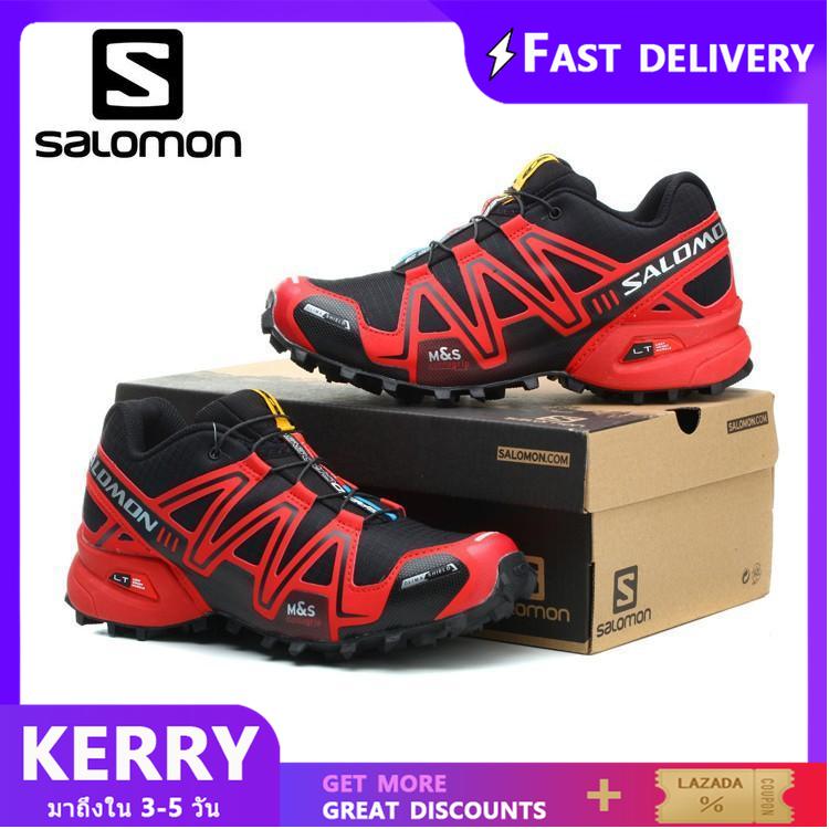 2020 Genuine CS3 Women Salomon Speed Cross 3CS Running Shoes Black Red