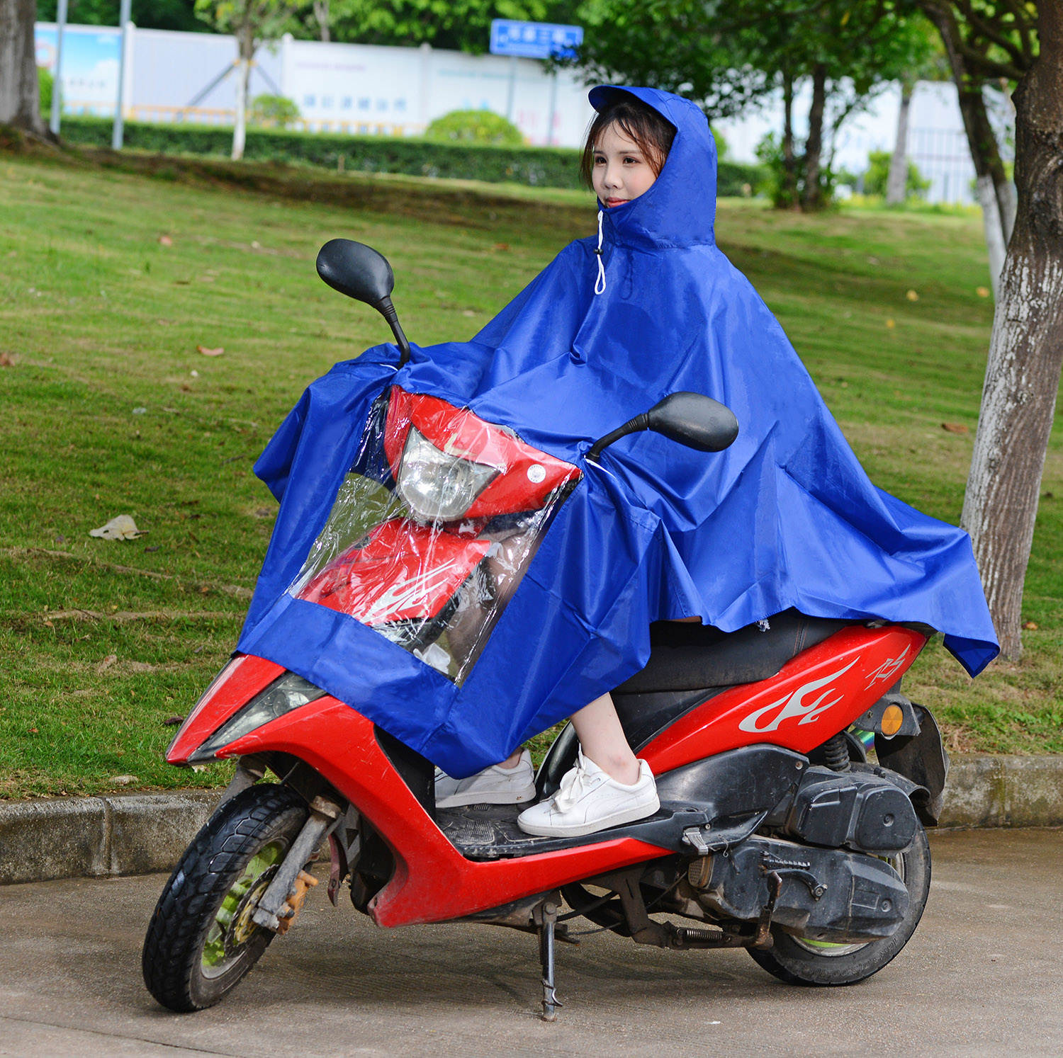 [ออกจากกทม. + ฟรีค่าจัดส่ง] เสื้อกันฝนมอเตอร์ไซค์อเนกประสงค์เสื้อกันฝนผู้ใหญ่เสื้อกันฝนกลางแจ้งสำหรับปั่นจักรยานและท่องเที่ยว