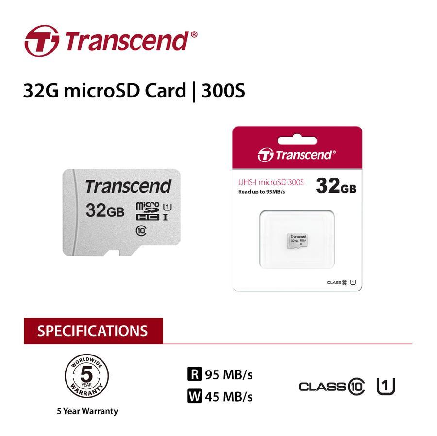 โปรโมชน Transcend 32 GB Micro SD Card class 10 รนTS32GUSD300S UHS l