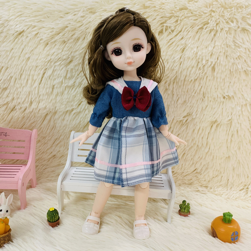 New Cm Doll Movable Joints Bjd Doll Coffee Hair D Eyes Girl