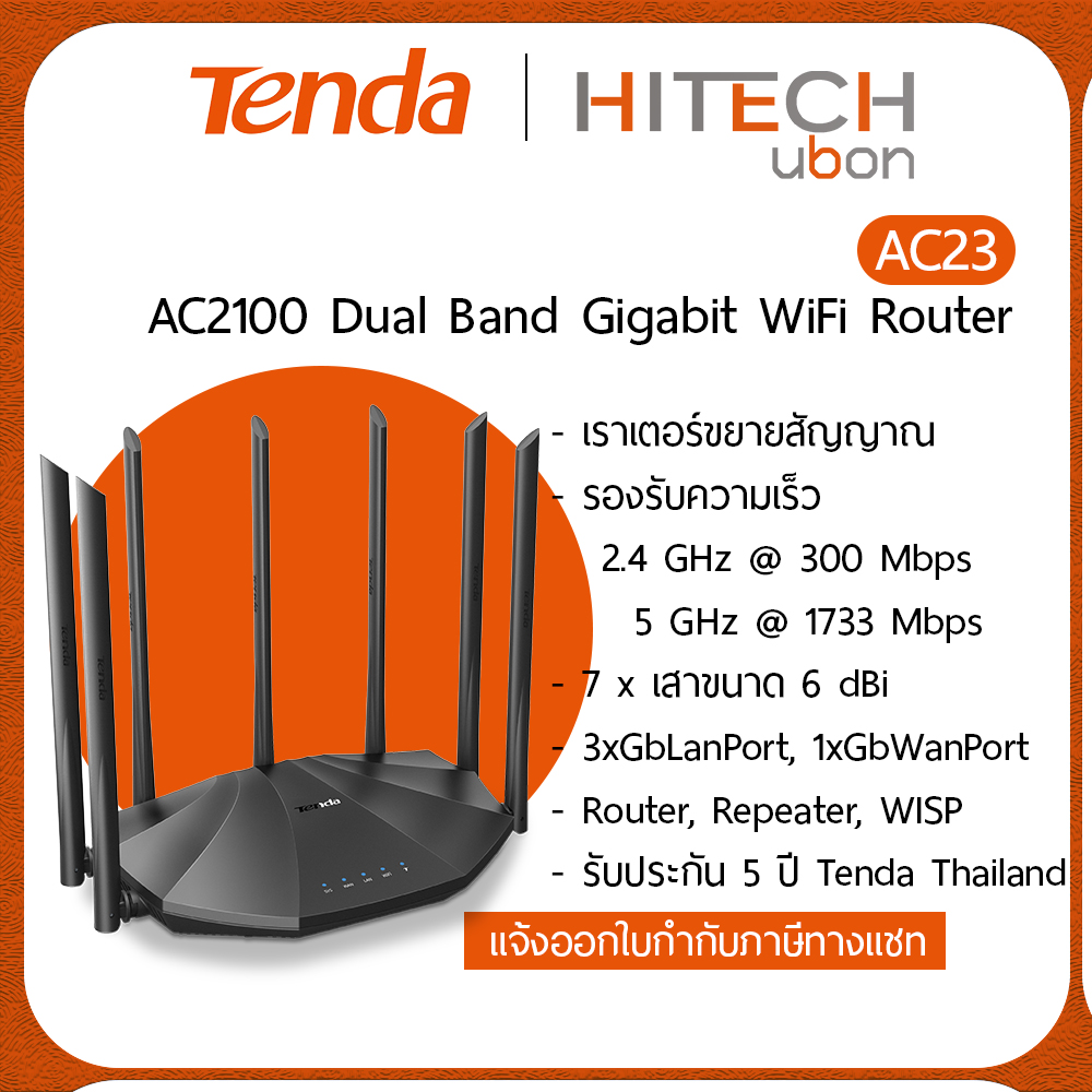 Tenda Ac Router Ac Dual Band Gigabit Wifi