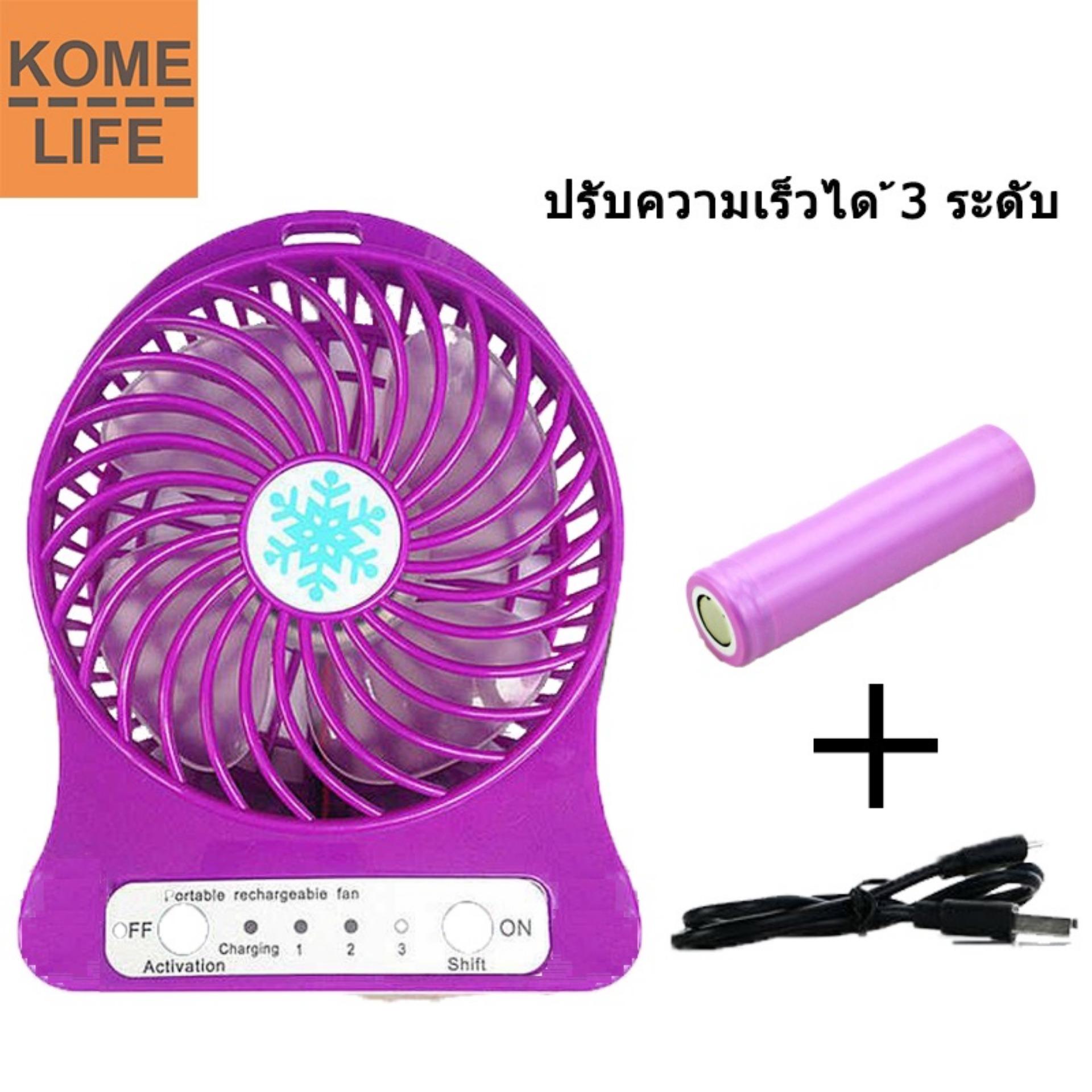 KOME LIFE พัดลม มินิ แบบพกพา ปรับได้ 3 ระดับ แบบชาร์จไฟ LEDตั้งโต๊ะ จิ๋วแต่แจ๋ว Mini Usb Fanพัดลมตั้งโต๊ะ KOME LIFE พัดลม มินิ แบบพกพา ปรับได้ 3 ระดับ แบบชาร์จไฟ LEDตั้งโต๊ะ จิ๋วแต่แจ๋ว Mini Usb Fanพัดลมตั้งโต๊ะ