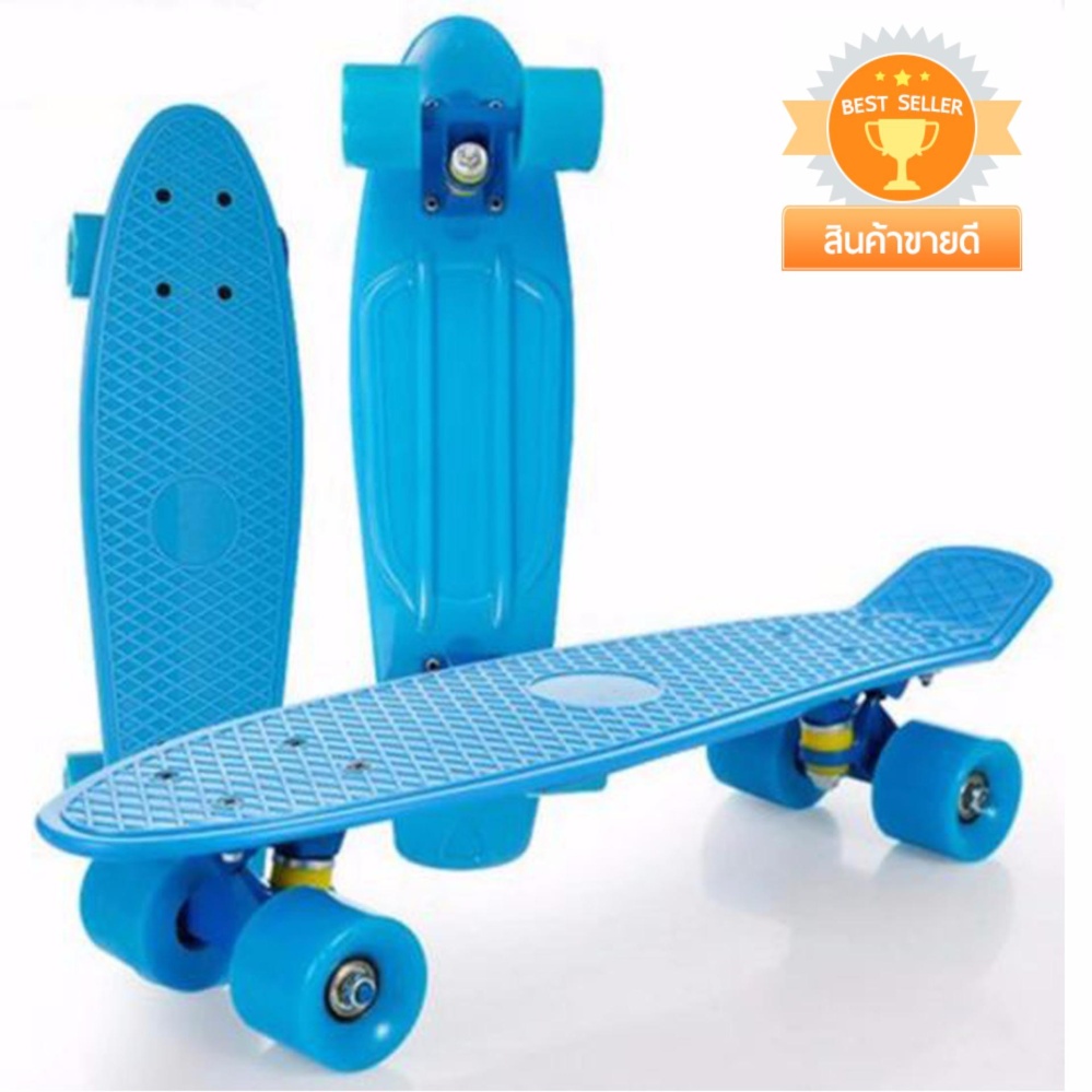 22 x 6 นิ้ว Penny Skateboard เพนนี สเก็ตบอร์ด (สีฟ้า)