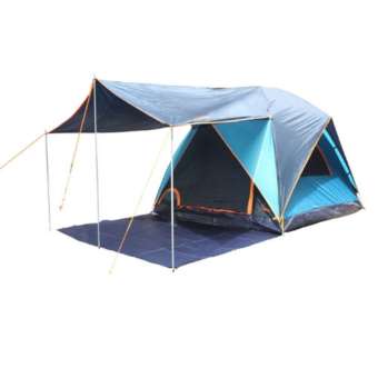 CAMPING IN TH เต็นท์ Aurora III Terrace มีระเบียงยื่น180ซม. ขนาด 3-4 คนนอน 210x210x170ซม.(สีกรมท่า+สีฟ้า)