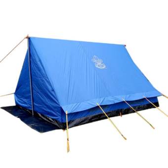CAMPING IN TH เต็นท์พักแรมลูกเสือ Scout Camp แบบสามเหลี่ยม ขนาด 350x250x180 ซม.(สีน้ำเงิน)