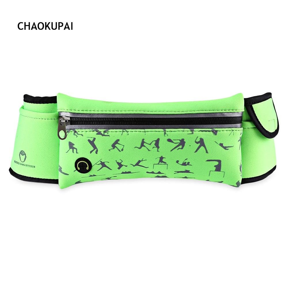 CHAOKUPAI น้ำทนซิปแถบสะท้อนแสงหูฟังแจ็คกระเป๋ากีฬาเอว (สีเขียว) - สนามบินนานาชาติ CHAOKUPAI น้ำทนซิปแถบสะท้อนแสงหูฟังแจ็คกระเป๋ากีฬาเอว (สีเขียว) - สนามบินนานาชาติ
