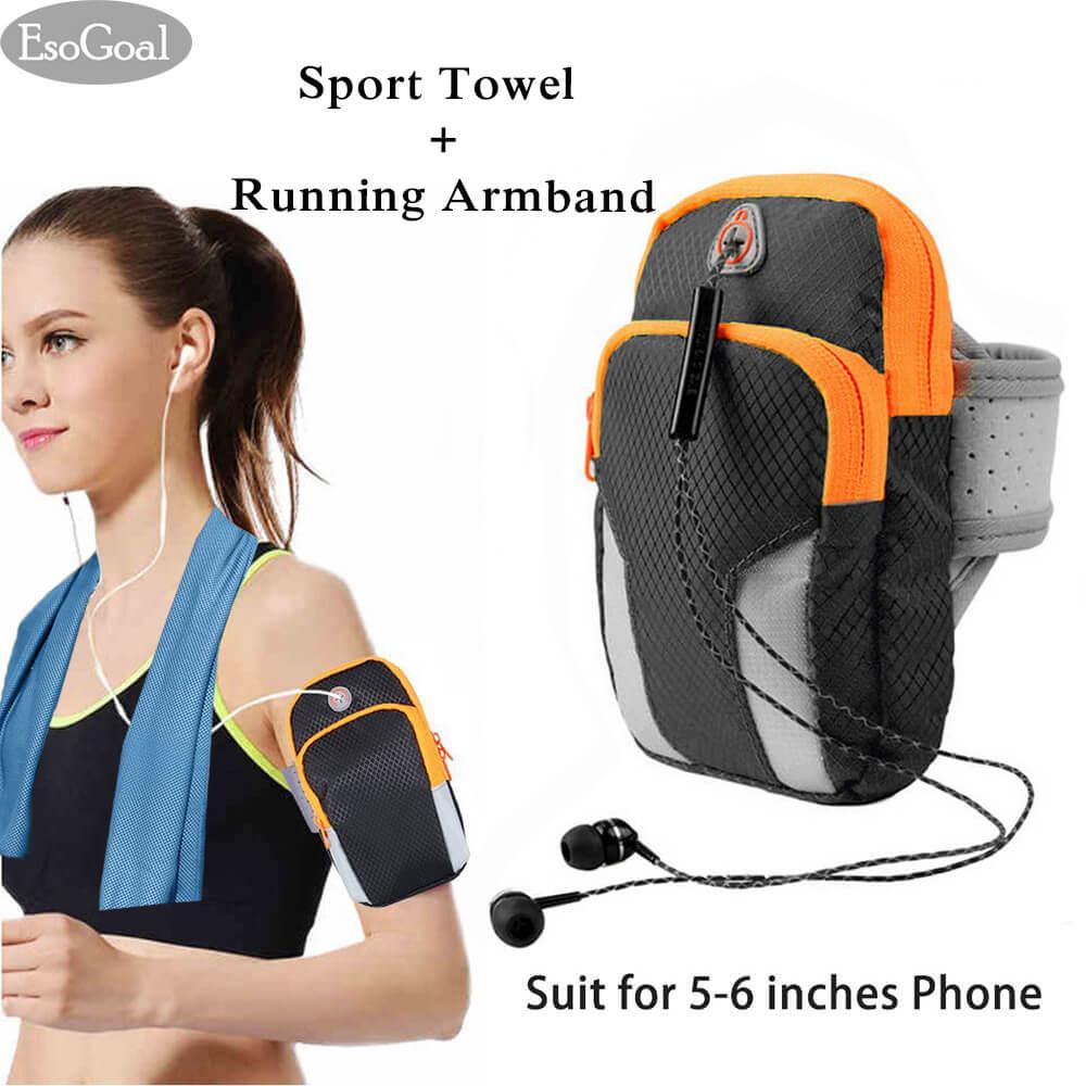 EsoGoal กีฬากระเป๋ามัลติฟังก์ชั่นการออกกำลังกายทำงาน ArmBag และผ้าเช็ดตัวเย็นสำหรับกีฬา, ฟิตเนส, ยิม, โยคะพิลาทิสแคมปิ้งและอื่นๆ EsoGoal กีฬากระเป๋ามัลติฟังก์ชั่นการออกกำลังกายทำงาน ArmBag และผ้าเช็ดตัวเย็นสำหรับกีฬา, ฟิตเนส, ยิม, โยคะพิลาทิสแคมปิ้งและอื่นๆ