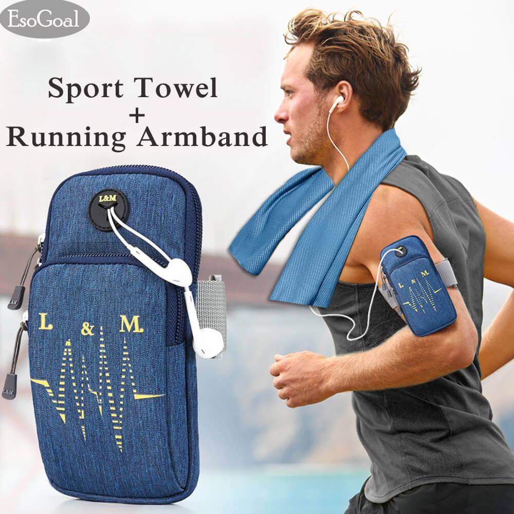 EsoGoal สายรัดแขนเล่นกีฬา, Multifunctional Pockets Workout ถุงมือทำงานราบรื่นและผ้าเย็นสำหรับกีฬา, ฟิตเนส, ยิม, โยคะ, พิลาทิส, Camping และอื่นๆ EsoGoal สายรัดแขนเล่นกีฬา, Multifunctional Pockets Workout ถุงมือทำงานราบรื่นและผ้าเย็นสำหรับกีฬา, ฟิตเนส, ยิม, โยคะ, พิลาทิส, Camping และอื่นๆ