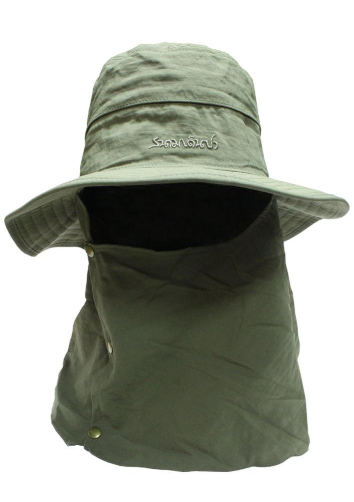 Field and camping หมวกปีกปิดหน้า ขนาด 32x33x10 ซม.สีเขียว