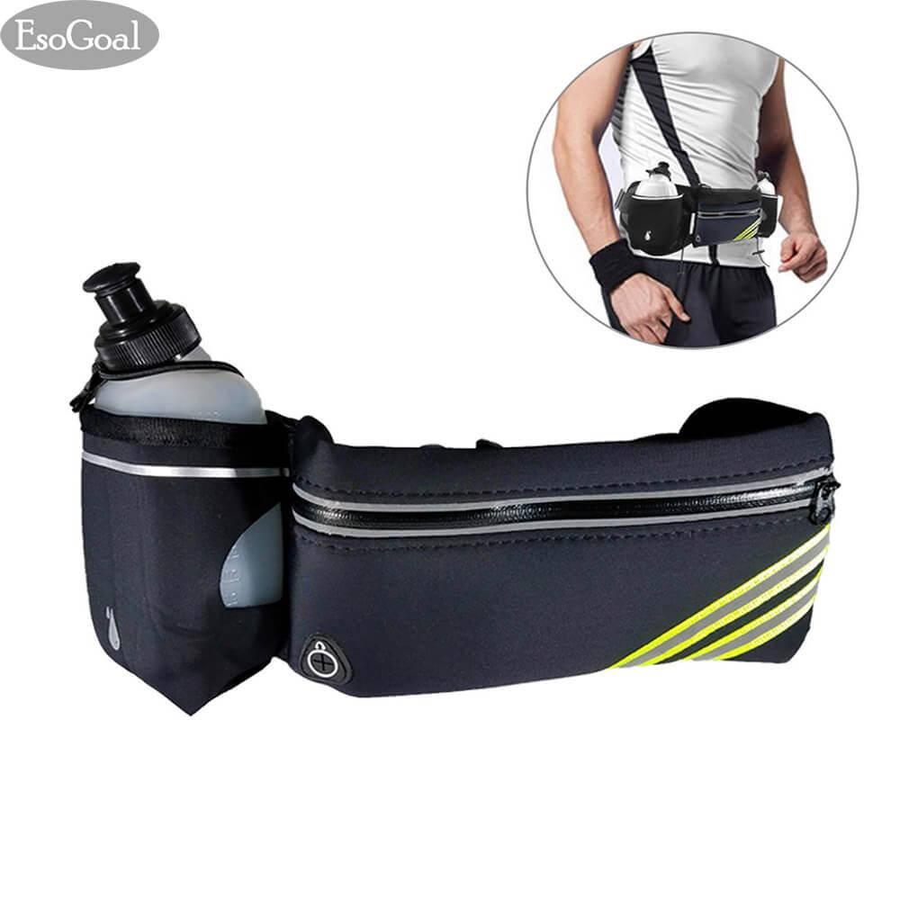 JvGood กระเป๋ากีฬาแบบคาดเอวใส่โทรศัพท์มือถือกันน้ำได้ Running Belt with Water Bottle Waterproof Waist Pack for Men and Women Universal Size to Hold Cell Phone, Wallet, and Keys JvGood กระเป๋ากีฬาแบบคาดเอวใส่โทรศัพท์มือถือกันน้ำได้ Running Belt with Water Bottle Waterproof Waist Pack for Men and Women Universal Size to Hold Cell Phone, Wallet, and Keys