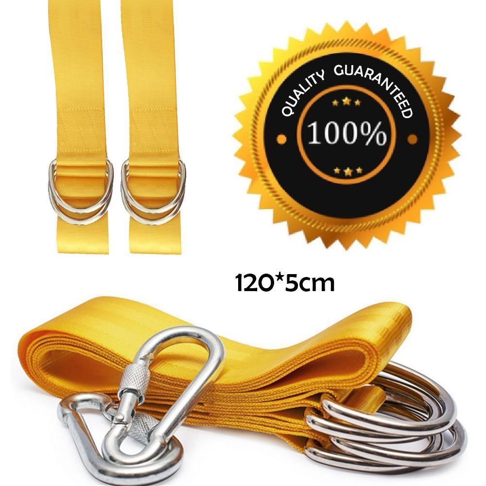 lanyasy Tree Swing Hanging Strap Kit for Hammocks, Bench, Spinner, Tire Platform Swings (3.9 FT, 2 Straps with Safety Lock Carabiner Hooks),Holding 2200lbs - intl lanyasy Tree Swing Hanging Strap Kit for Hammocks, Bench, Spinner, Tire Platform Swings (3.9 FT, 2 Straps with Safety Lock Carabiner Hooks),Holding 2200lbs - intl