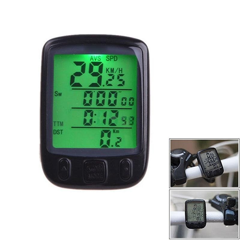 PAlight LCD Display Cycling Bike Bicycle Computer Odometer Speedometer Waterproof with Green Backlight - intl PAlight LCD Display Cycling Bike Bicycle Computer Odometer Speedometer Waterproof with Green Backlight - intl
