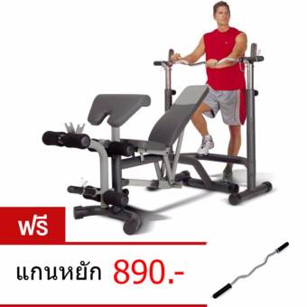 Power Reform เก้าอี้บาร์เบล ยกน้ำหนัก เล่นดัมเบล พร้อมชั้นวางบาร์เบล รุ่น Monster PB550 ฟรี! แกนหยัก EZ Bar (สีเทา) Power Reform เก้าอี้บาร์เบล ยกน้ำหนัก เล่นดัมเบล พร้อมชั้นวางบาร์เบล รุ่น Monster PB550 ฟรี! แกนหยัก EZ Bar (สีเทา)