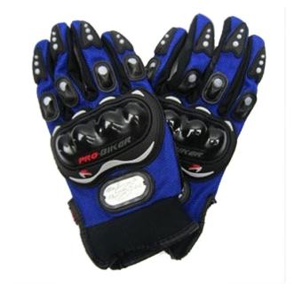 Pro Bike ถุงมือมอเตอร์ไซค์หนัง แบบเต็มมือ (สีน้ำเงิน) Pro Bike ถุงมือมอเตอร์ไซค์หนัง แบบเต็มมือ (สีน้ำเงิน)