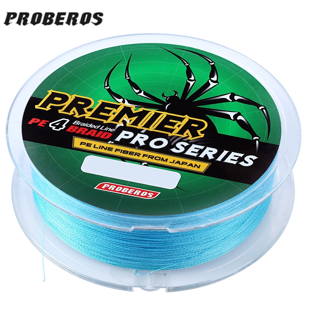 PROBEROS 100 เมตร PE 4 Strands Monofilament Braided เอ็นตกปลาอุปกรณ์เสริม 15LBS (สีเหลือง)