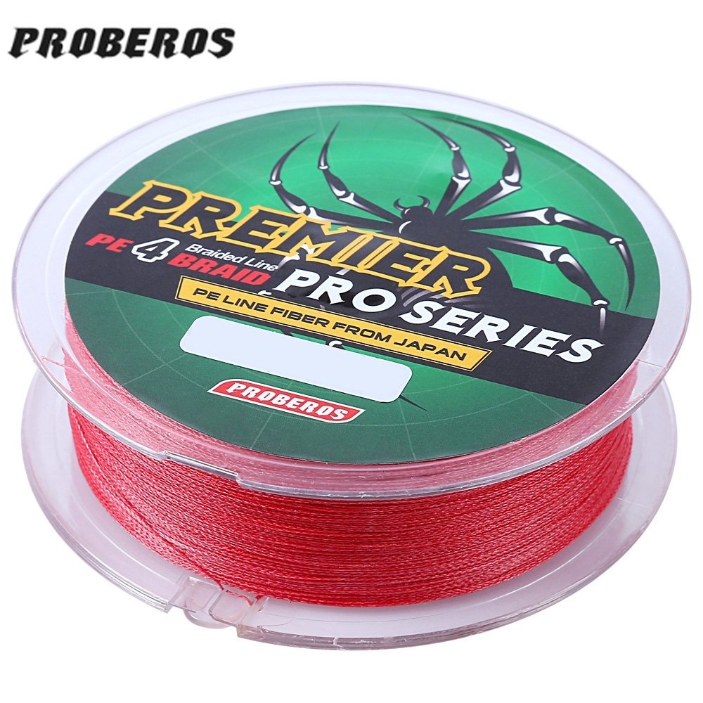 PROBEROS 100 เมตร PE 4 Strands Monofilament Braided เอ็นตกปลาอุปกรณ์เสริม 15LBS (สีเหลือง)