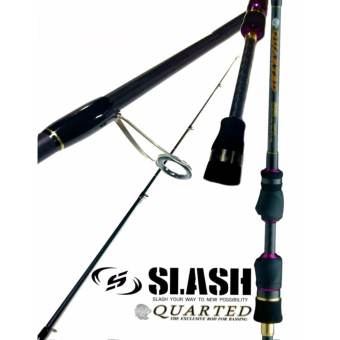 เบ็ดตกปลาสปินนิ่ง SLASH “QUARTED” Helical Core Carbon S63L Length 6’3″ Lure Wt 1/16-1/4oz Line Wt 4-6lb เบ็ดตกปลาสปินนิ่ง SLASH "QUARTED" Helical Core Carbon S63L Length 6'3" Lure Wt 1/16-1/4oz Line Wt 4-6lb