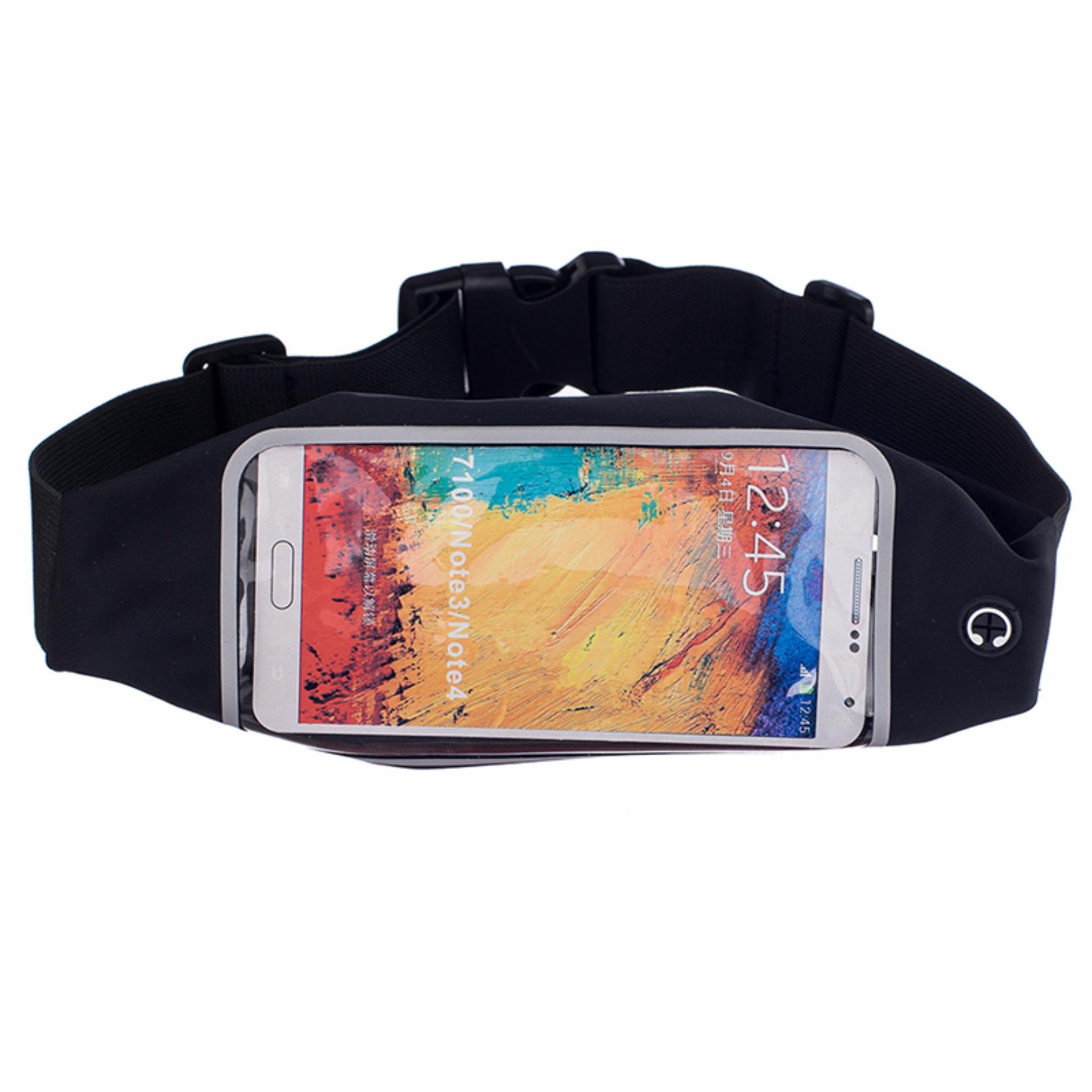 Sport Pouch Belt กระเป๋ากีฬาแบบคาดเอวใส่โทรศัพท์มือถือกันน้ำได้ หน้าจอ 5.5 นิ้ว สีดำ Sport Pouch Belt กระเป๋ากีฬาแบบคาดเอวใส่โทรศัพท์มือถือกันน้ำได้ หน้าจอ 5.5 นิ้ว สีดำ