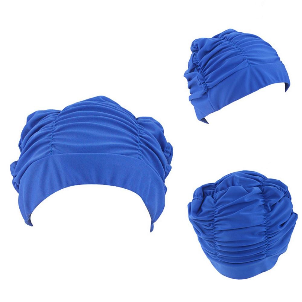 หมวกว่ายน้ำผู้หญิง Unisex สาวผมยาวหมวกอาบน้ำหมวกว่ายน้ำยืด Drape หมวกว่ายน้ำผู้หญิง Unisex สาวผมยาวหมวกอาบน้ำหมวกว่ายน้ำยืด Drape