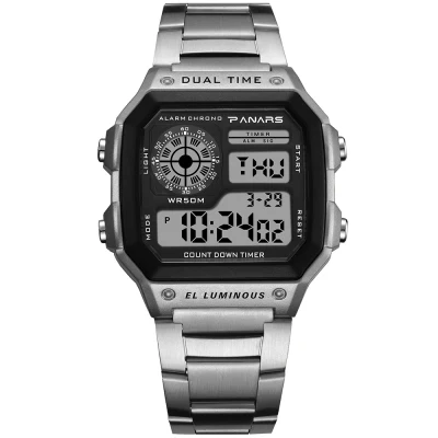 PANARS 8113 นาฬิกาสปอร์ตผู้ชายมัลติฟังก์ชั่นนาฬิกากันน้ำฟิตเนสนาฬิกาดิจิตอลนาฬิกาปลุก (4)