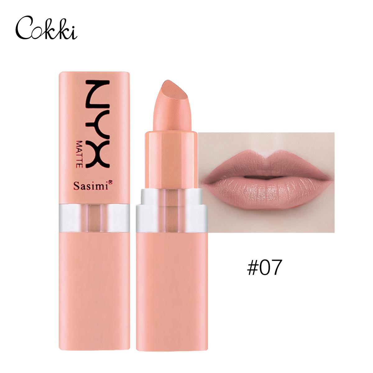Sasimi S1034 สีถั่วแดง สีฟักทอง สีส้ม สีติดทน ลิปสติกสีแมต Moisturizering Matte Lipstick For Lips Waterproof Long Lasting Nourishing Lipstick-CokkiCosmetic Sasimi S1034 สีถั่วแดง สีฟักทอง สีส้ม สีติดทน ลิปสติกสีแมต Moisturizering Matte Lipstick For Lips Waterproof Long Lasting Nourishing Lipstick-CokkiCosmetic