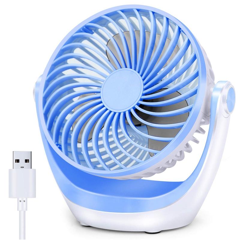 Usb Desk Fan Small Table Fan with Strong Airflow Ultra Quiet Portable Fan Speed Adjustable Head 360°Rotatable Mini Personal Fan for Home Office Bedroom Table and Desktop Usb Desk Fan Small Table Fan with Strong Airflow Ultra Quiet Portable Fan Speed Adjustable Head 360°Rotatable Mini Personal Fan for Home Office Bedroom Table and Desktop