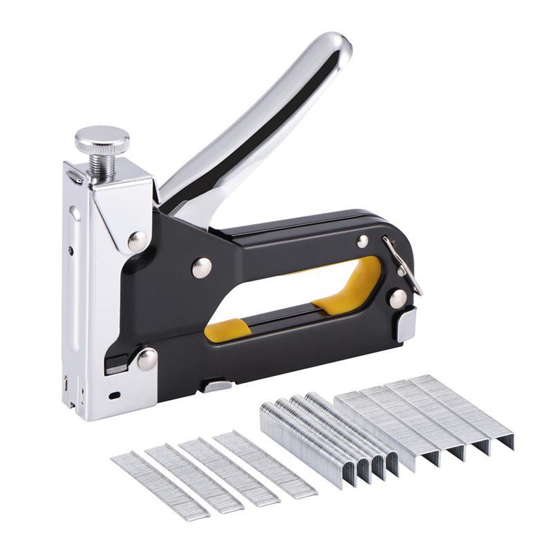จัดส่งฟรีHeavy เล็บมือเครื่องเย็บเฟอร์นิเจอร์สำหรับกระดาษกรอบหน้าต่างฟรี 600 PC Staples ไม้ทำงาน Tacker เครื่องมือ Heavy duty hand furniture stapler for paper window frame free 600 pc staples wood working tacker tool
