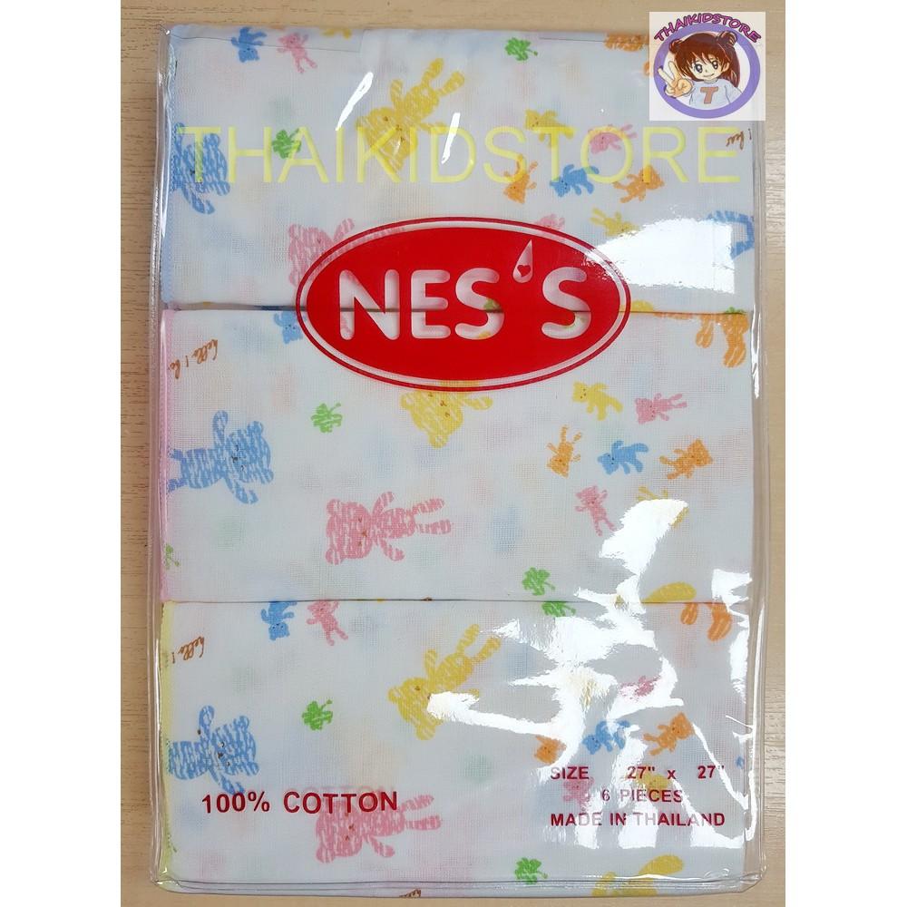 ผ้าอ้อมเด็กอ่อน เนื้อผ้าคอตตอน NES'S เกรด A อองฟองค์ ขนาด 27 นิ้ว แพค 6 ผืน พื้นขาวสกรีนลายการ์ตูน ผ้าอ้อมเด็กอ่อน เนื้อผ้าคอตตอน NES'S เกรด A อองฟองค์ ขนาด 27 นิ้ว แพค 6 ผืน พื้นขาวสกรีนลายการ์ตูน