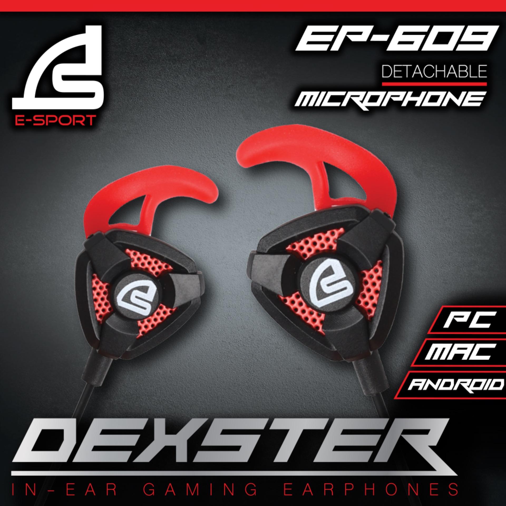SIGNO E-Sport In-Ear Gaming Headphone รุ่น DEXSTER EP-609 (Black)
