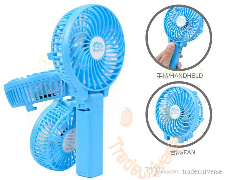 พัดลมมือถือ พกพา พับได้ ชาร์จไฟได้ Hand Fan (สีม่วง)