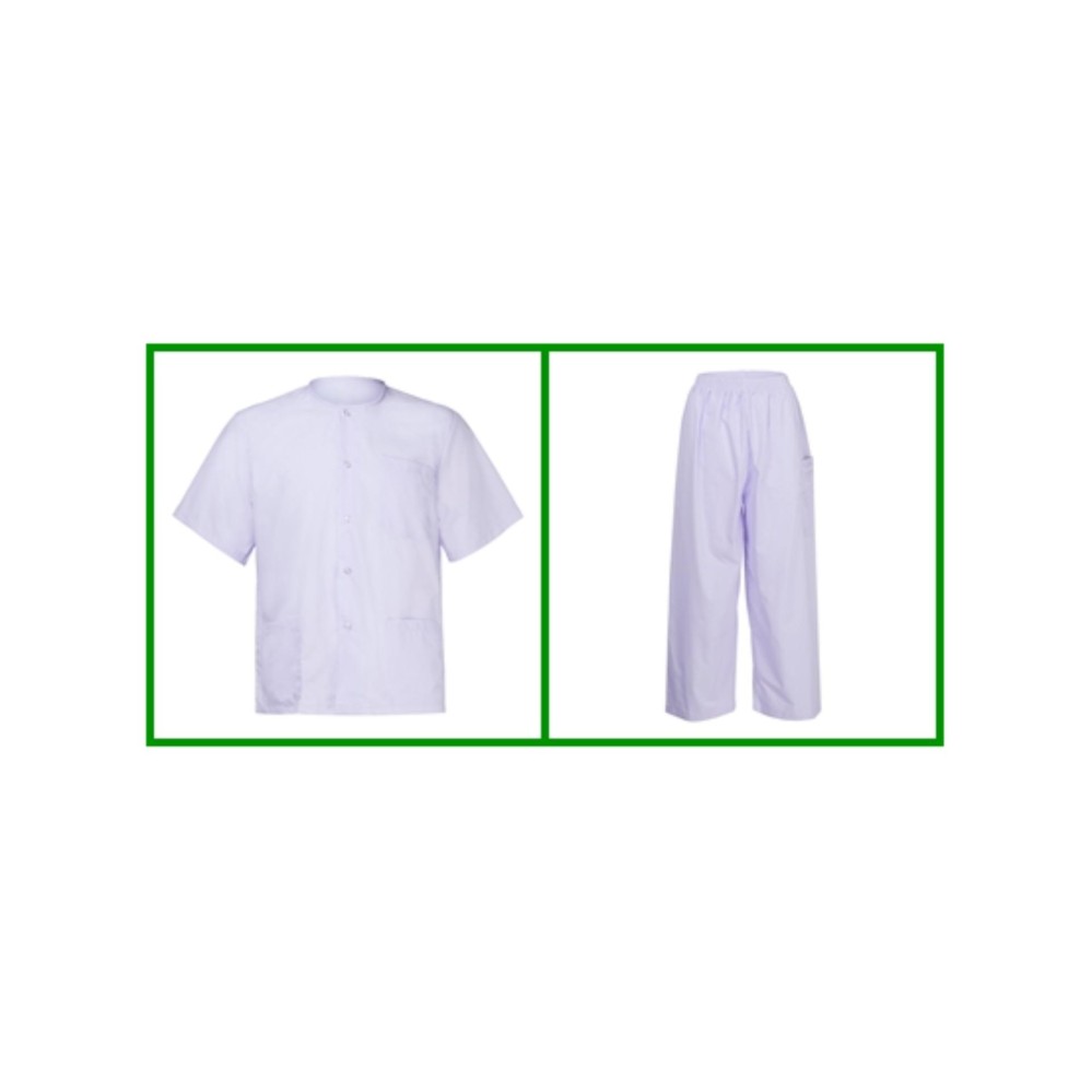S,M,L,XL,XXL.4XL ชุดปฏิบัติธรรม เซท 2 ชิ้น (เสื้อแขนสั้น +กางเกงเอวยาง)