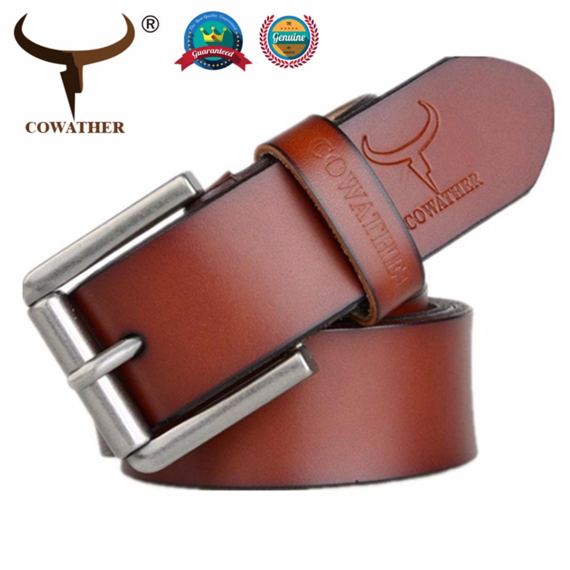 COWATHER เข็มขัดผู้ชาย หนังวัวแท้ 100% เข็มขัด ผู้ชาย เข็มขัด หนังแท้ Belt Men's Casual Waistband Belts,100% Cow Genuine Leather Belts With Single Pin Buckle COWATHER เข็มขัดผู้ชาย หนังวัวแท้ 100% เข็มขัด ผู้ชาย เข็มขัด หนังแท้ Belt Men's Casual Waistband Belts,100% Cow Genuine Leather Belts With Single Pin Buckle
