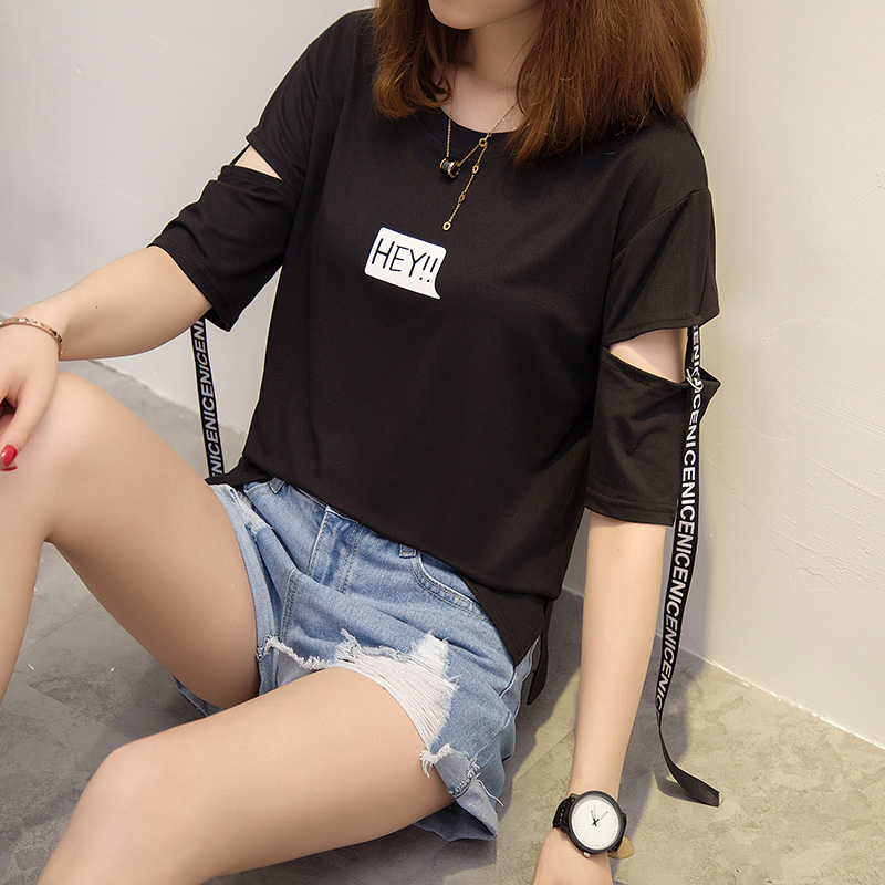 เสื้อยืดแขน ของผู้หญิงLouka สไตล์เกาหลี (616 * * * * * * * สีเขียว) (616 * * * * * * * สีเขียว)