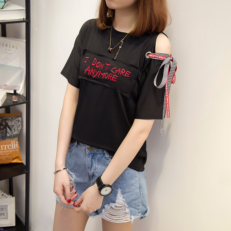 เสื้อยืดแขน ของผู้หญิงLouka สไตล์เกาหลี (616 * * * * * * * สีเขียว) (616 * * * * * * * สีเขียว)