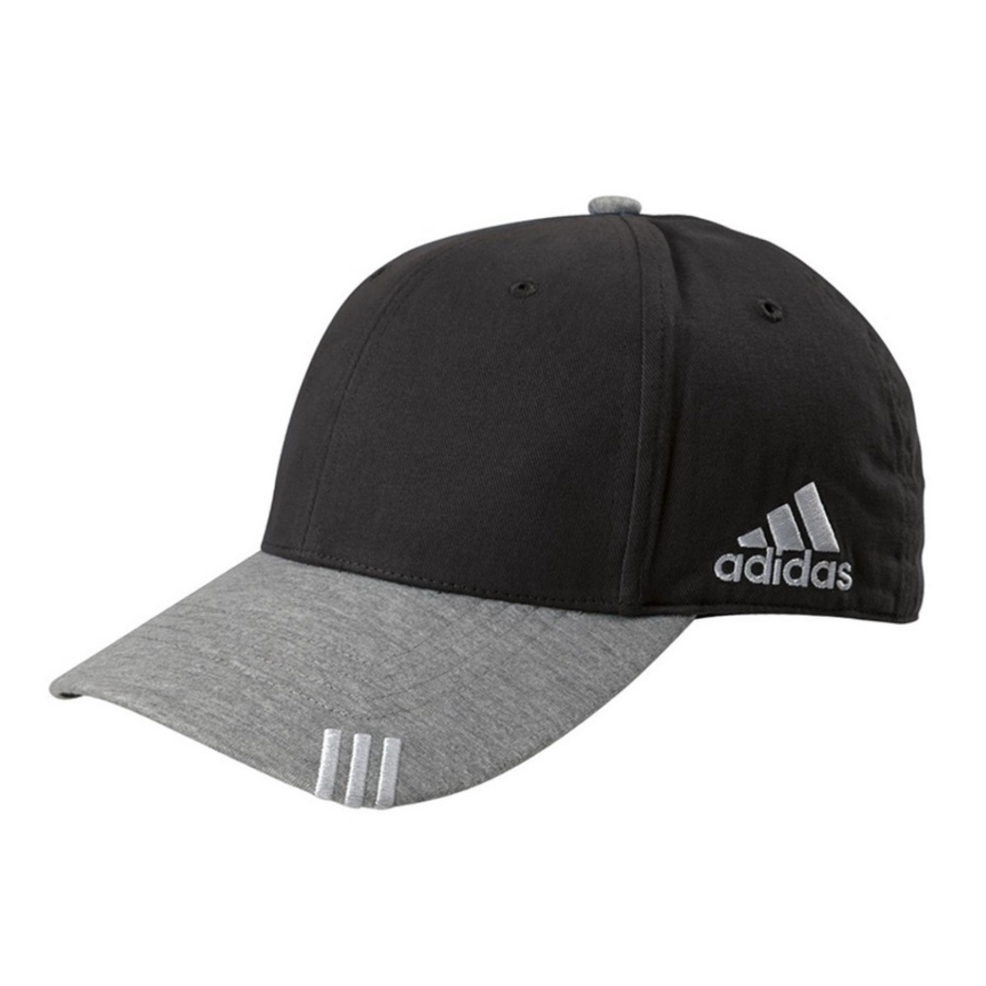 หมวก adidas ของแท้ แบบปรับขนาดได้ สีดำ/ปีกเทา
