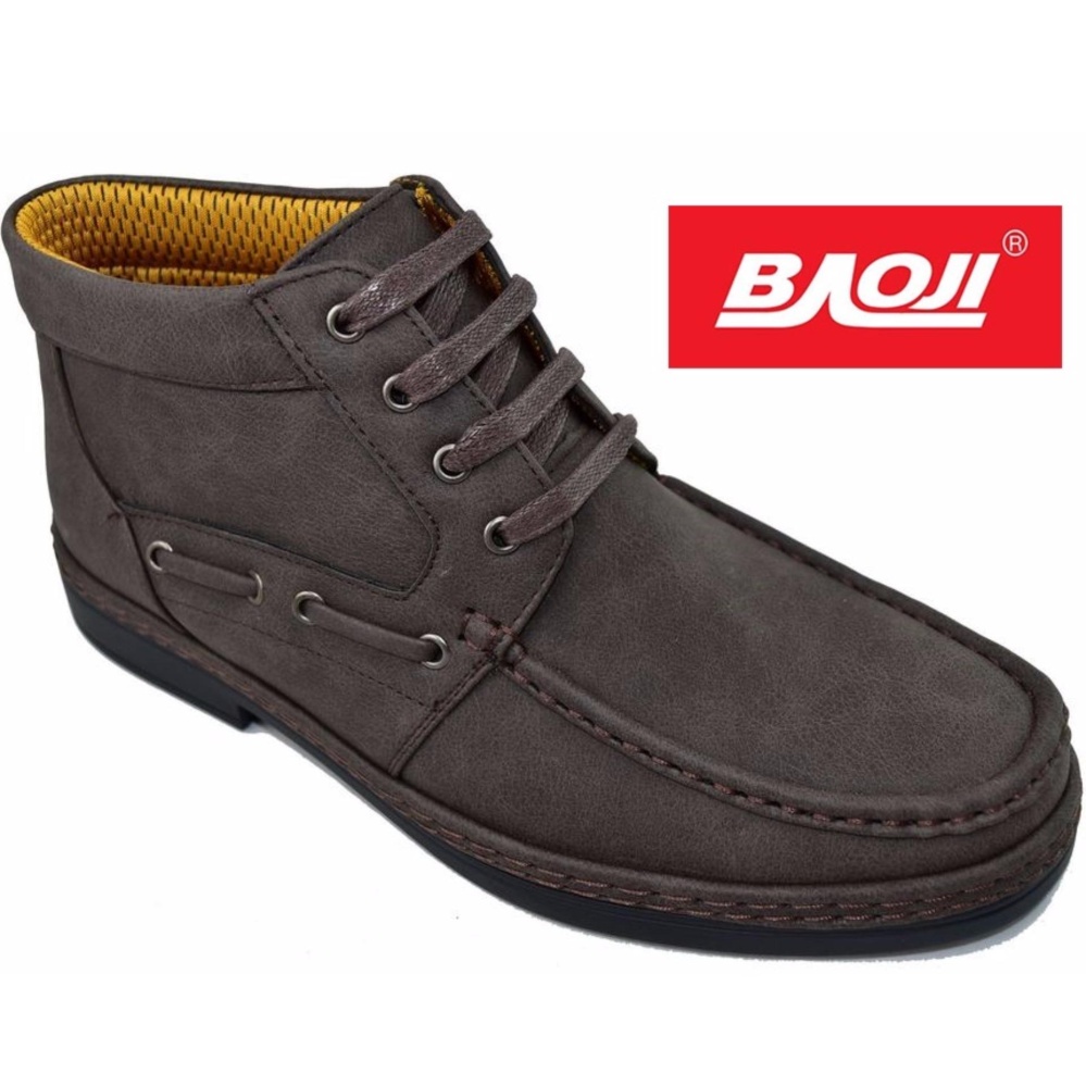 Baoji รองเท้าหนังผู้ชายหุ้มข้อ BAOJI รุ่น BK5046 (Black) Baoji รองเท้าหนังผู้ชายหุ้มข้อ BAOJI รุ่น BK5046 (Black)